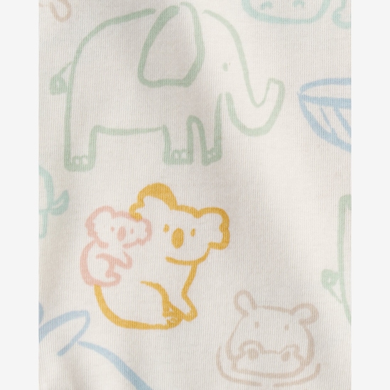 Kit body bebê 5 peças listras e animais - multicor | Carter's