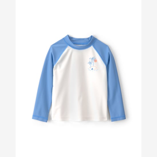 Camiseta de praia infantil raglan coqueiros - multicor | Carter's