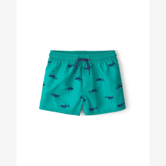 Short água infantil estampa baleias - verde | Carter's