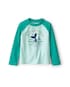 Camiseta de praia infantil raglan baleia - verde | Carter's
