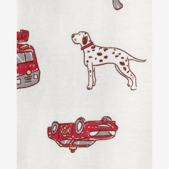 Macacão pijama bebê estampa bombeiros com pé multicor | Carter's
