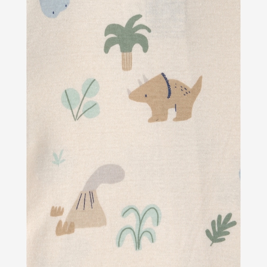 Kit macacão pijama bebê 2 peças estampados com pé multicor | Carter's