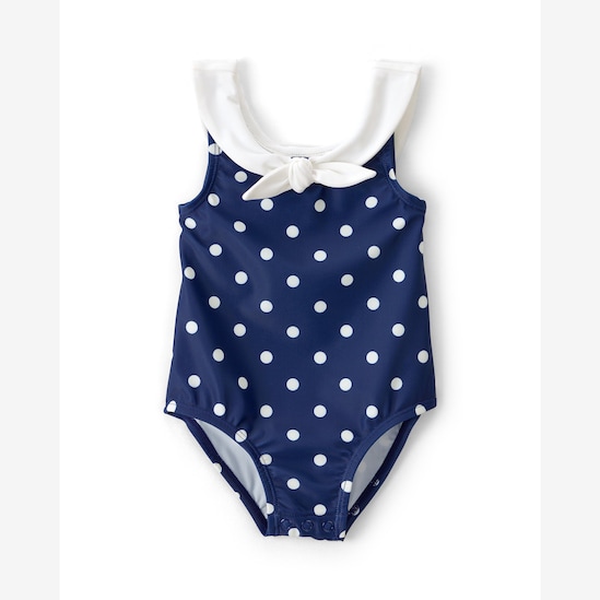 Maiô bebê gola marinheiro com poá - azul | Carter's