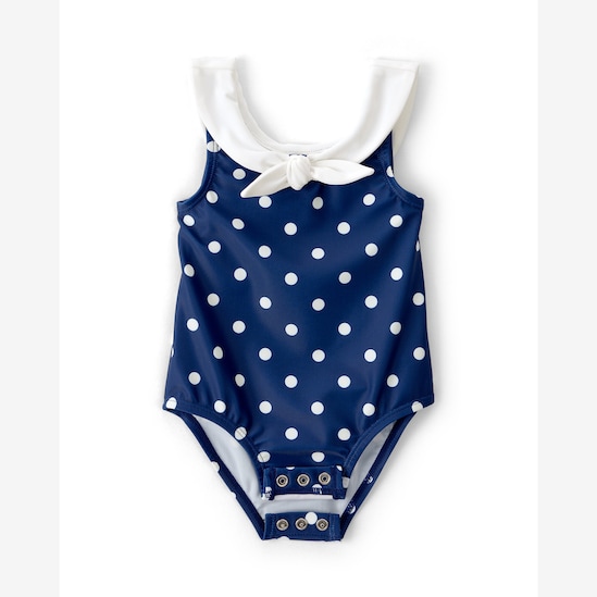 Maiô bebê gola marinheiro com poá - azul | Carter's