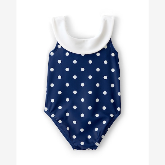Maiô bebê gola marinheiro com poá - azul | Carter's