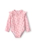 Maiô bebê estampa cerejas com babado - rosa | Carter's