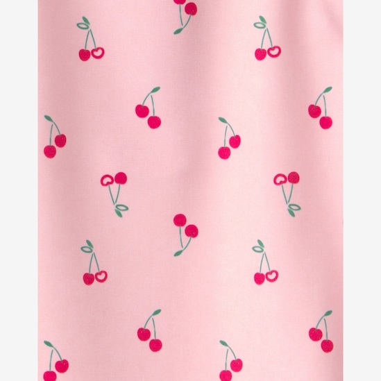 Maiô bebê estampa cerejas com babado - rosa | Carter's