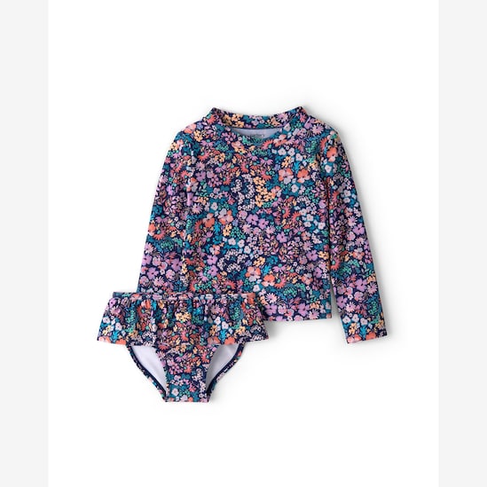 Conjunto de praia infantil estampa floral - multicor | Carter's