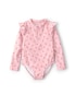Maiô infantil estampa cerejas com babado - rosa | Carter's