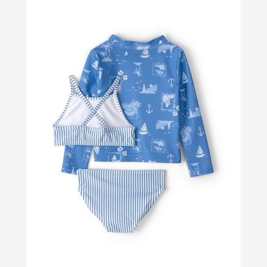 Conjunto de praia infantil 3 peças náutica - azul | Carter's