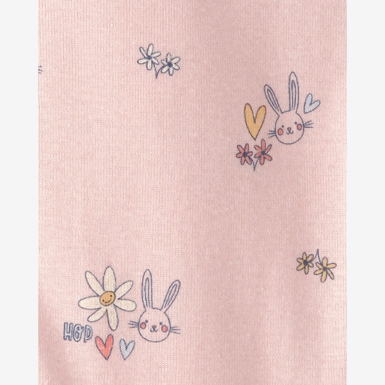 Macacão pijama bebê floral com pé - rosa | Carter's