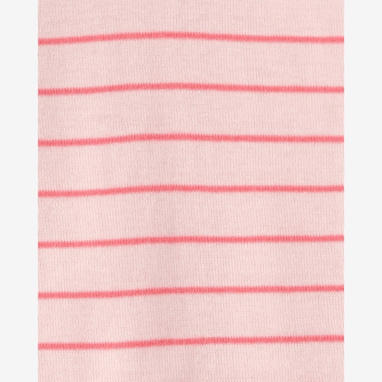 Macacão pijama bebê listrado com joaninha - rosa | Carter's