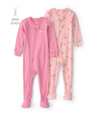 Kit macacão pijama bebê 2 peças frutinhas - multicor | Carter's