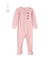 Macacão pijama infantil com pezinhos joaninhas - rosa | Carter's