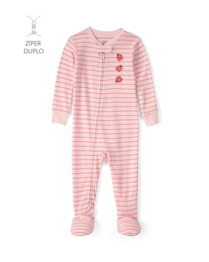 Macacão pijama infantil com pezinhos joaninhas - rosa | Carter's