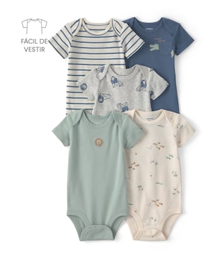 Kit body bebê 5 peças bichinhos - multicor | Carter's