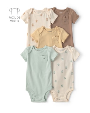 Kit body bebê 5 peças bichinhos - multicor | Carter's