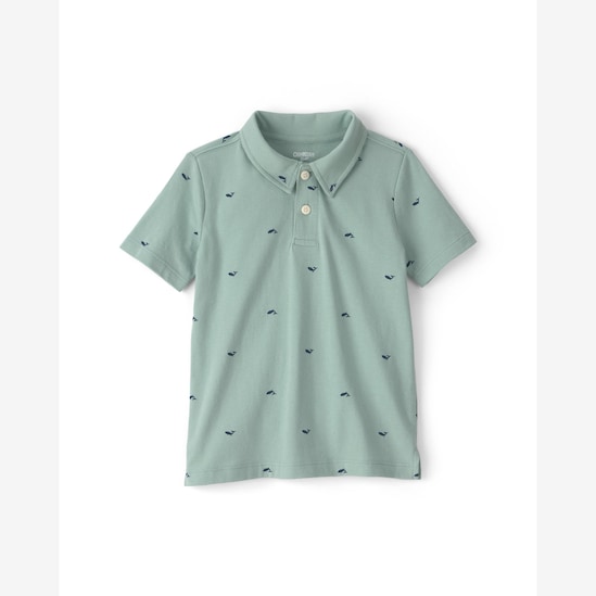 Polo infantil regular baleias - verde | OshKosh