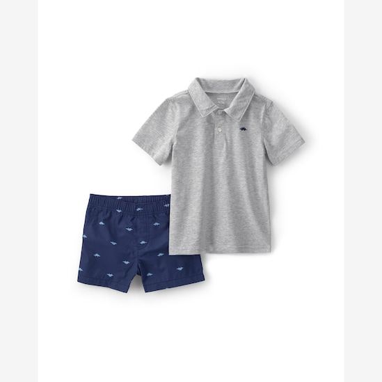 Conjunto curto infantil 2 peças dinossauro - multicor | Carter's