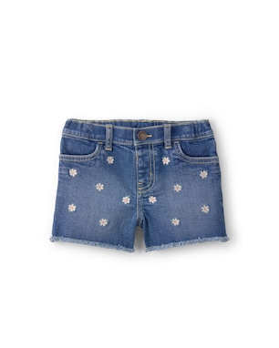 Short jeans infantil reto floral - denim médio | OshKosh