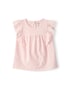 Bata infantil com babados em laise - rosa