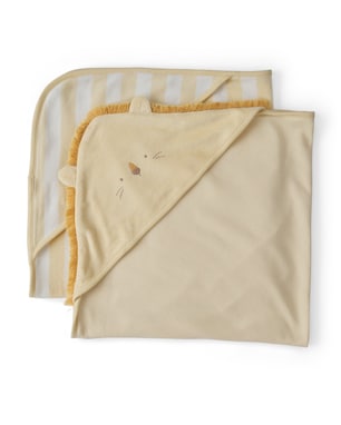 Kit toalha de banho bebê 2 peças leão - multicor | Carter's