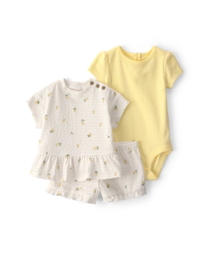 Conjunto bebê 3 peças Lemonade - multicor | Carter's