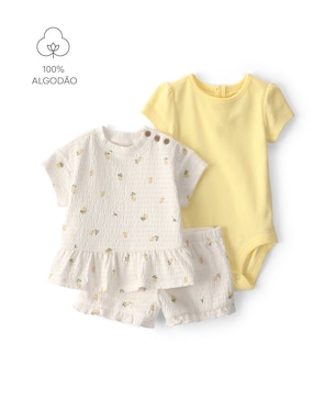 Conjunto bebê 3 peças Lemonade - multicor | Carter's
