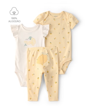Conjunto bebê 3 peças Lemonade - multicor | Carter's