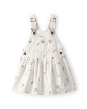 Salopete sarja infantil estampa floral - branca | Oshkosh