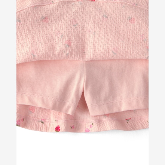 Conjunto infantil 2 peças texturizado estampado - rosa | Carter's