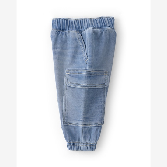 Calça jeans bebê comfy cargo - denim | OshKosh