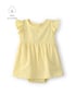 Vestido bebê canelado com bordado sol - amarelo | Carter's