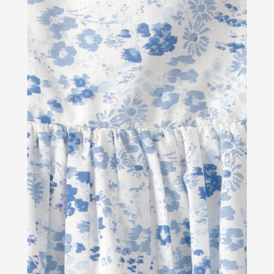 Vestido bebê estampa floral com calcinha - azul | OshKosh