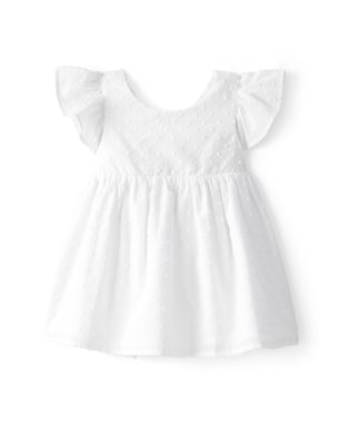 Vestido bebê texturizado com calcinha - branco | OshKosh