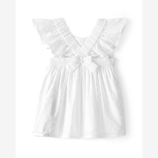 Vestido bebê texturizado com calcinha - branco | OshKosh