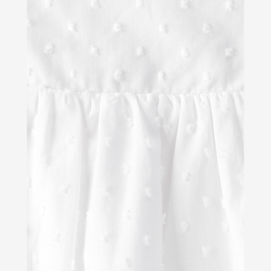 Vestido bebê texturizado com calcinha - branco | OshKosh
