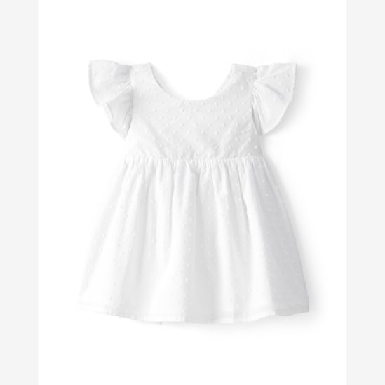 Vestido bebê texturizado com calcinha - branco | OshKosh
