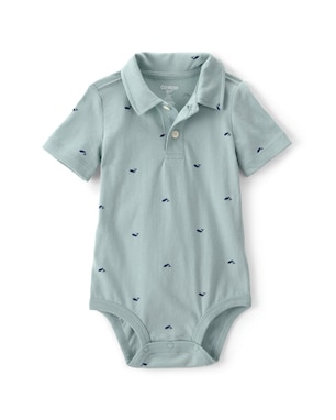 Body polo bebê com estampa de baleias - verde | OshKosh