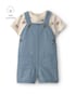 Jardineira jeans bebê com camiseta - multicor | Carter's