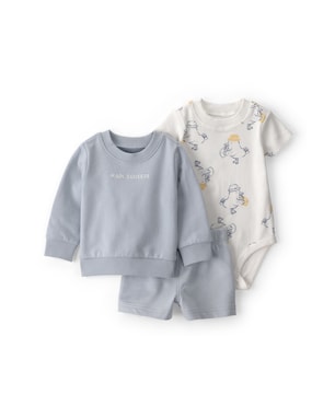 Conjunto bebê 3 peças estampado - multicor | Carter's