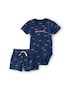 Conjunto curto bebê 2 peças peixinhos - azul | Carter’s