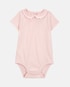 Body OshKosh gola boneca bebê menina - Rosa Claro
