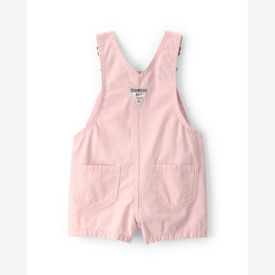 Jardineira de sarja bebê com coração - rosa | OshKosh
