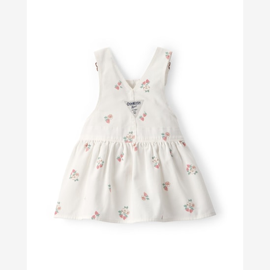 Salopete de sarja bebê floral - branca | OshKosh