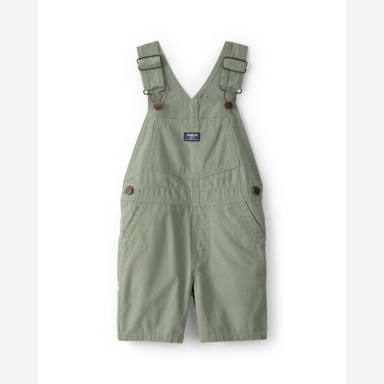 Jardineira de sarja infantil com bolso - verde | OshKosh
