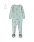 Macacão pijama bebê com pezinho dinos - verde | Carter's