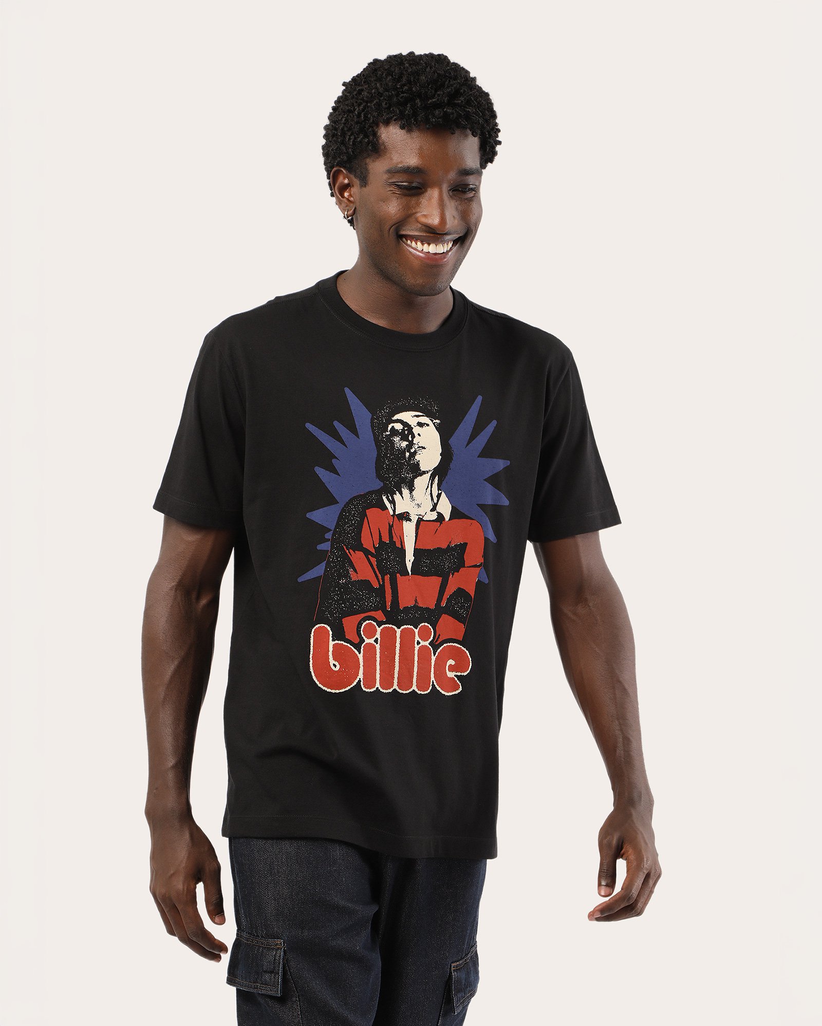 Camiseta masculina estampa gráfica - preta | Billie Eilish