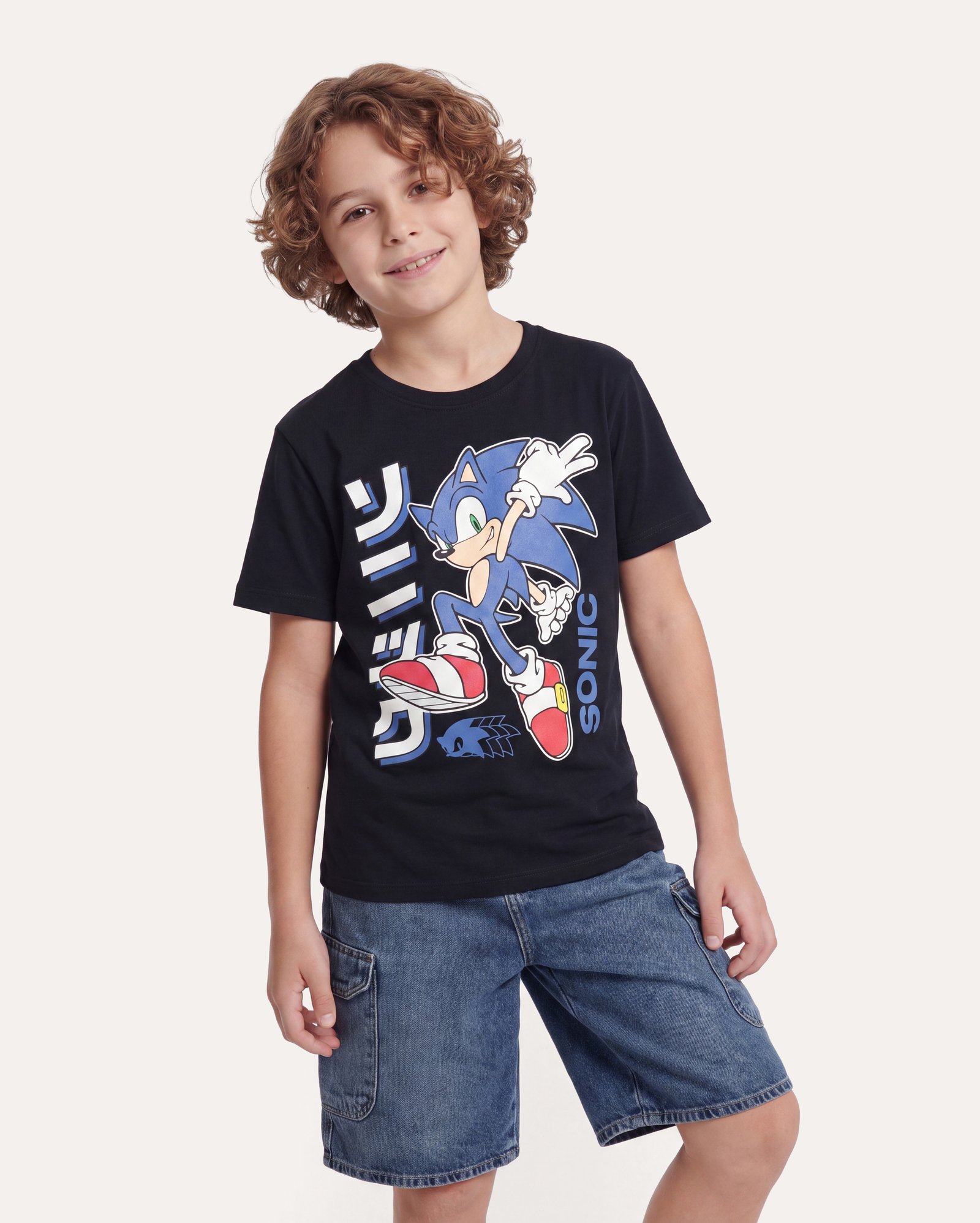 Camiseta infantil regular Sonic 6-14A - azul | SEGA