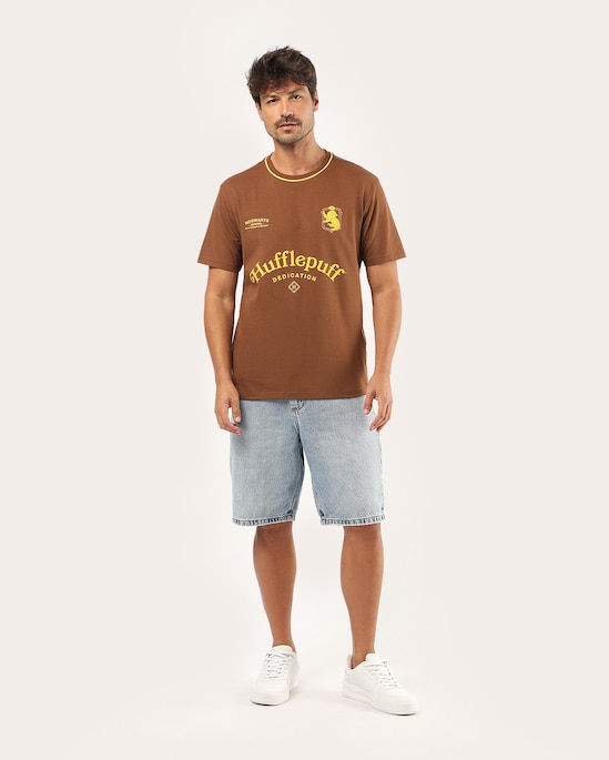 Camiseta masculina manga curta Harry Potter - Marrom | Warner Bros